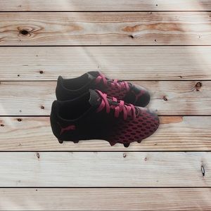 Puma Soccer Black Pink 9 Kids